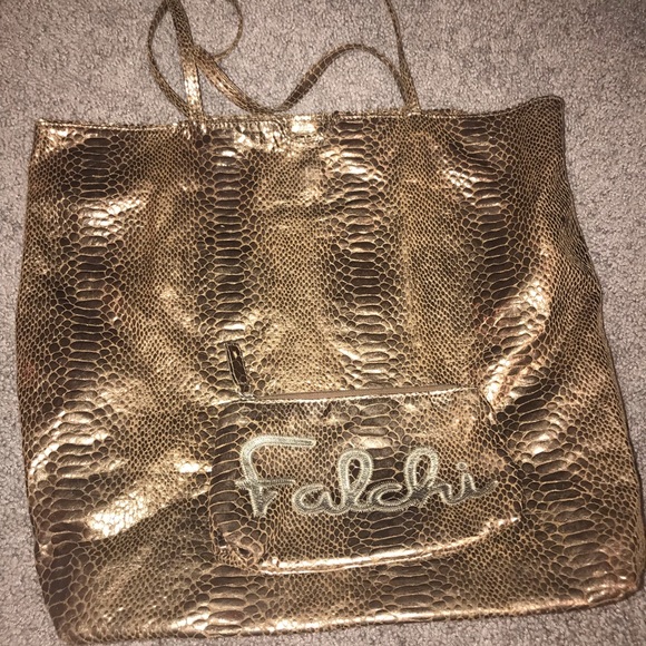 Real Carlos Falchi bag with matching makeup bag - Picture 1 of 4